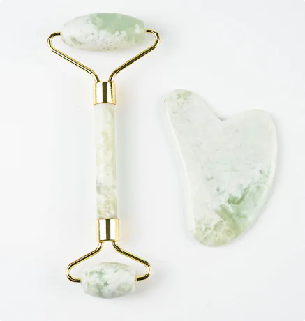 Jade Facial Roller Gua Sha Set